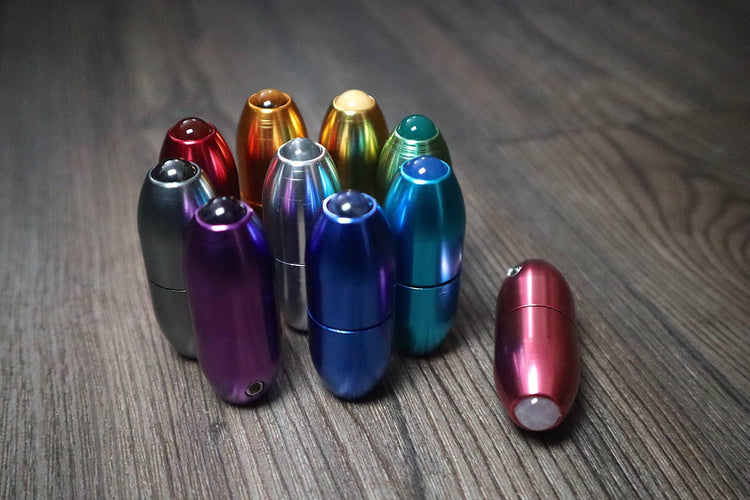 10pc Set - Crystal Massage Attenuator Handle for Tuning Forks - Full 10pc Set, 10mm Crystals - Meridian Lines, Massage, Biofield