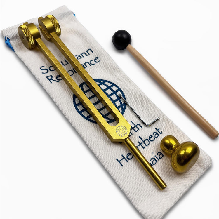 Schumann 93.96 Hz Tuning Fork with Premium Weighted Boot Attachment for Acupressure, Bone-tuning, and Cranial Stimulation