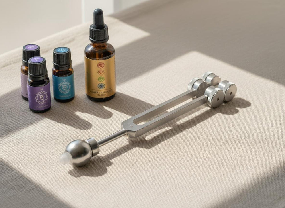 Acupressure Crystal Tip with Essential Oil Application for Tuning Forks - Attachment for Reflexology, Aromatherapy, Cranial Stimulation