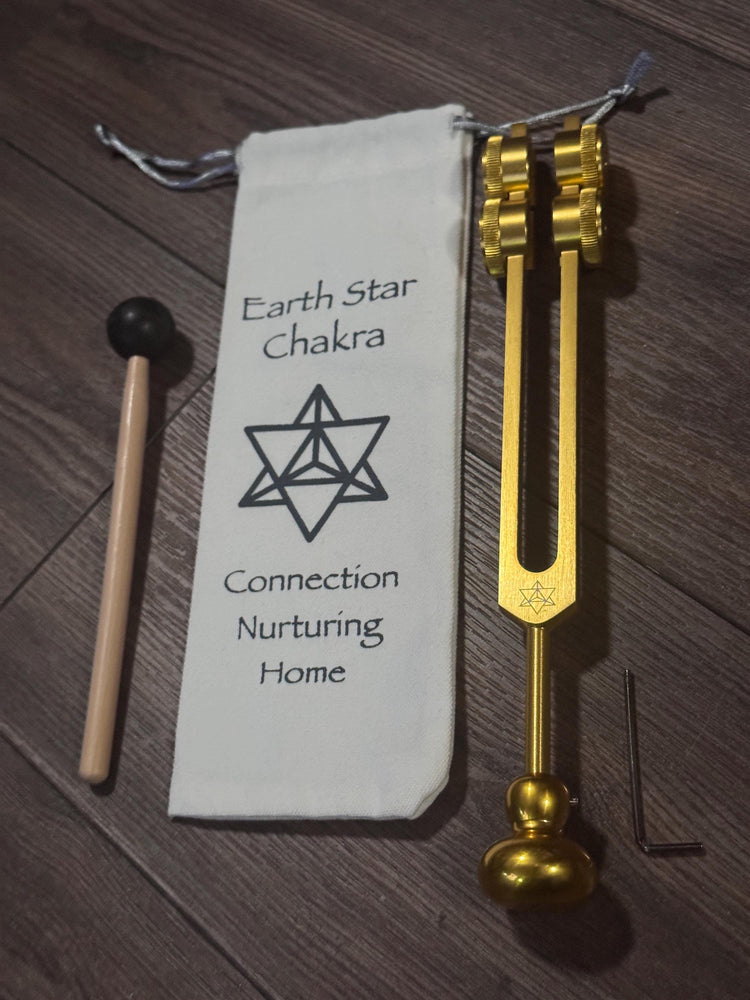 Myriad Melodies' Earth Star 68.05 Hz Tuning Fork with Premium Weighted Boot for Reflexology, Acupressure, and Bone-tuning Techniques