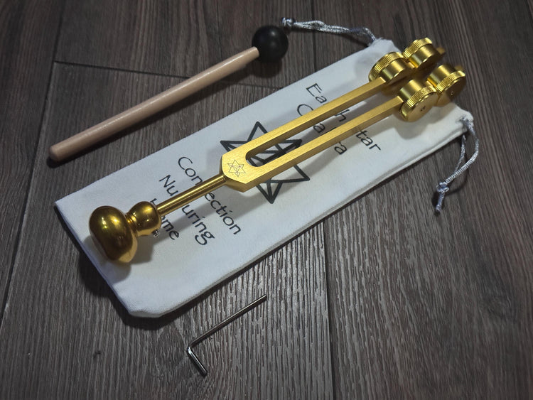 Myriad Melodies' Earth Star 68.05 Hz Tuning Fork with Premium Weighted Boot for Reflexology, Acupressure, and Bone-tuning Techniques