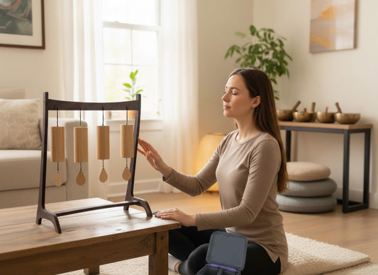 5pc Walnut Stand for Melody Chimes