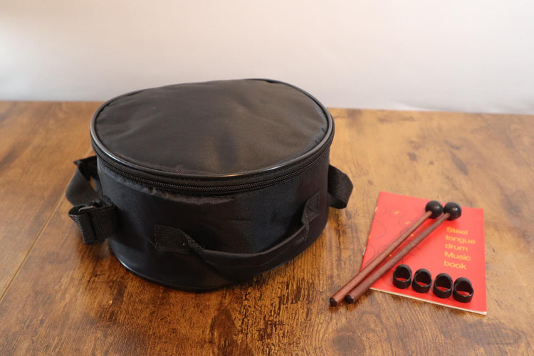 Spirit Wolf 8" Steel Tongue Drum - Black F Key - Spirit Animal, Instinct, Strength, Shamanic Drum, Ethereal Vibration, Tank Drum