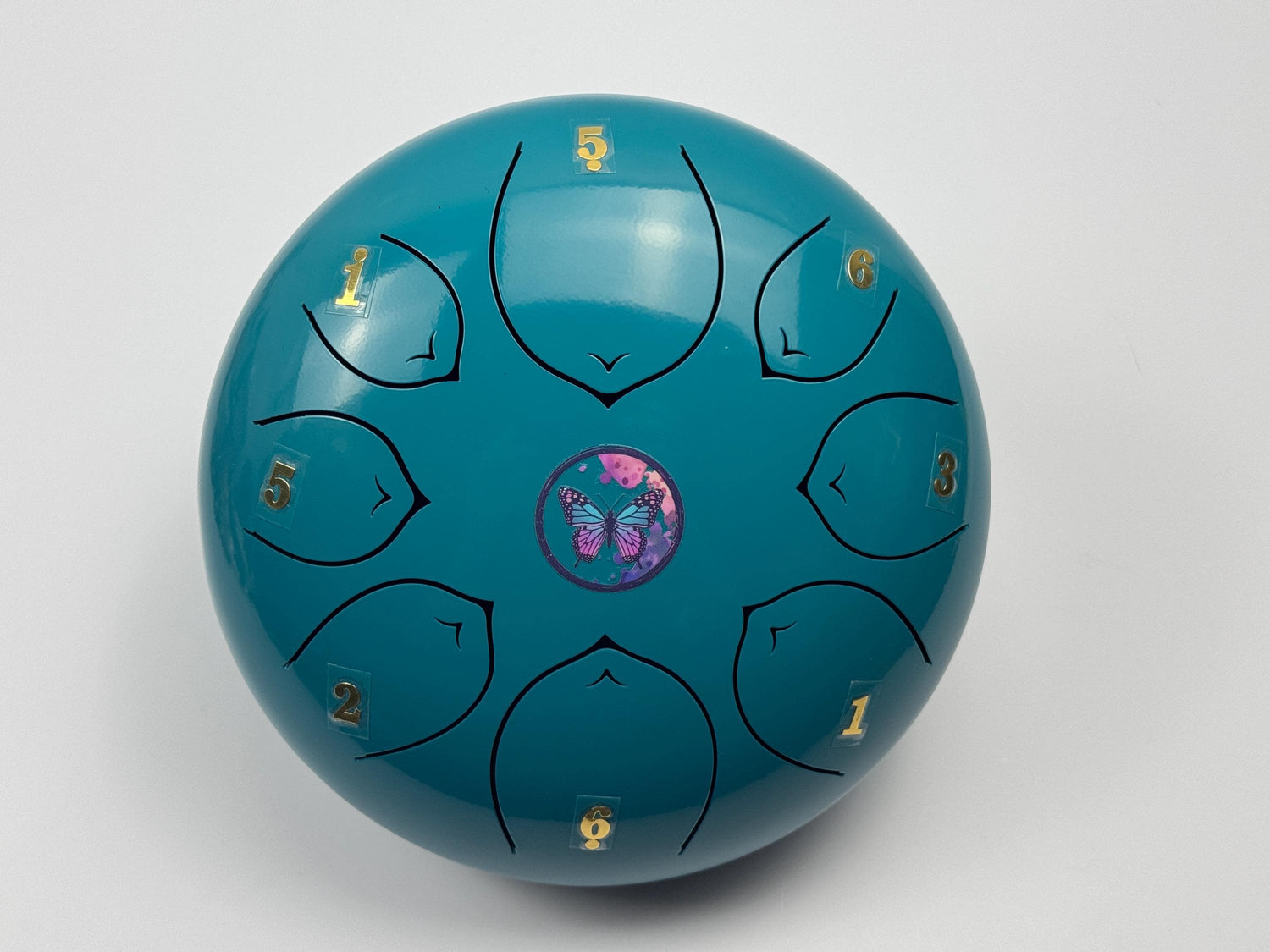 Cosmic Butterfly 8" Steel Tongue Drum - Light Blue F Key - Release, Renewal, and Emergence, Shamanic Drum, Ethereal Vibration, Tank Drum