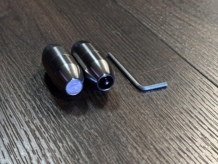 Earthy Gray and Matte Gray Single, 2-Pack, 3-Pack - Crystal Handle Extender for Tuning Forks - Rose Quartz, Black Onyx, Green Aventurine