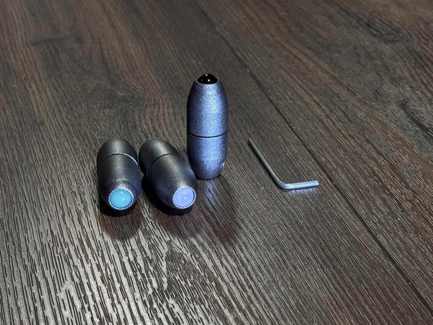 Earthy Gray and Matte Gray Single, 2-Pack, 3-Pack - Crystal Handle Extender for Tuning Forks - Rose Quartz, Black Onyx, Green Aventurine