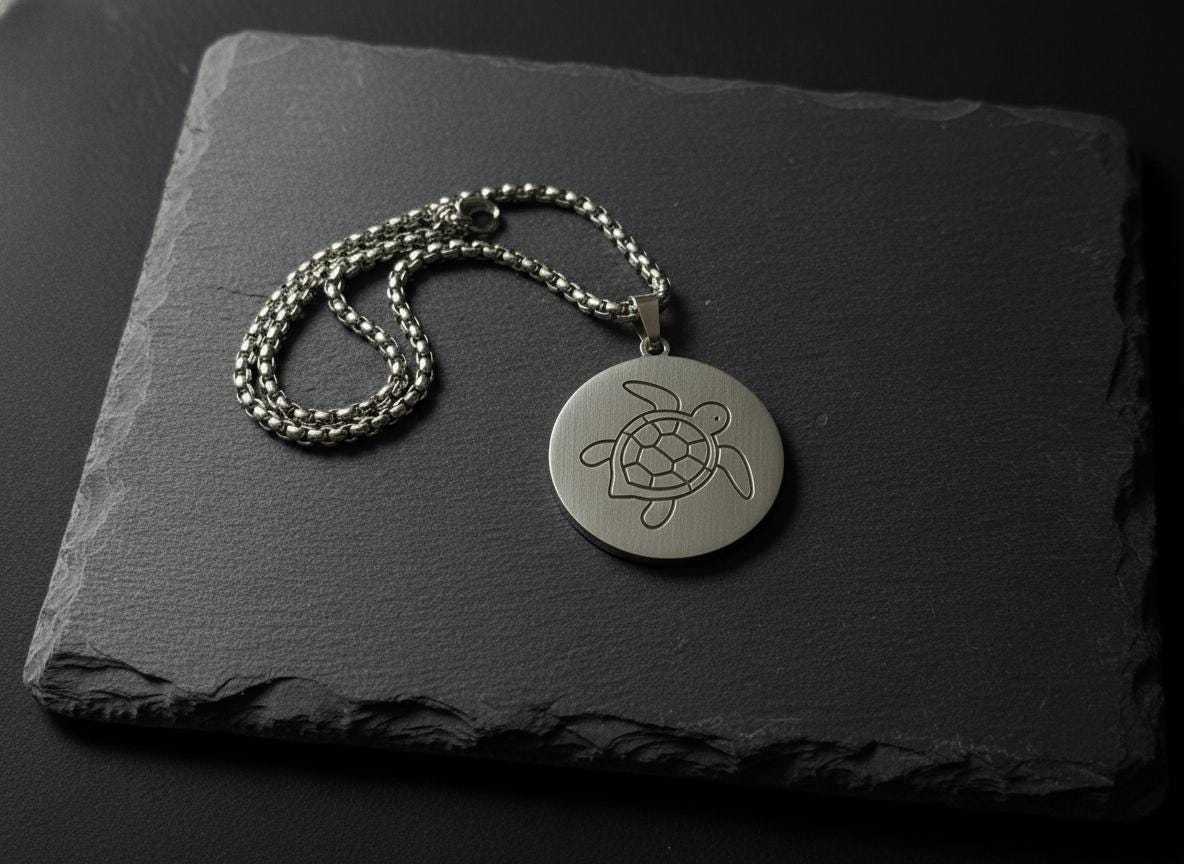 Turtle Power Mystical Beauty Charm Necklace: Unique Gift For Him or Her, Spiritual Symbols