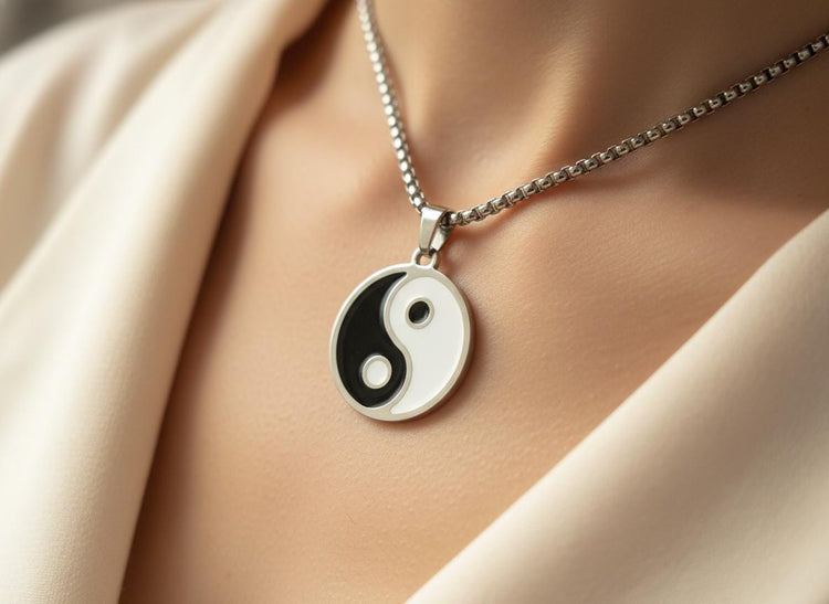 Yin and Yang Eternal Love Mystical Beauty Charm Necklace: Unique Gift For Him or Her, Spiritual Symbols
