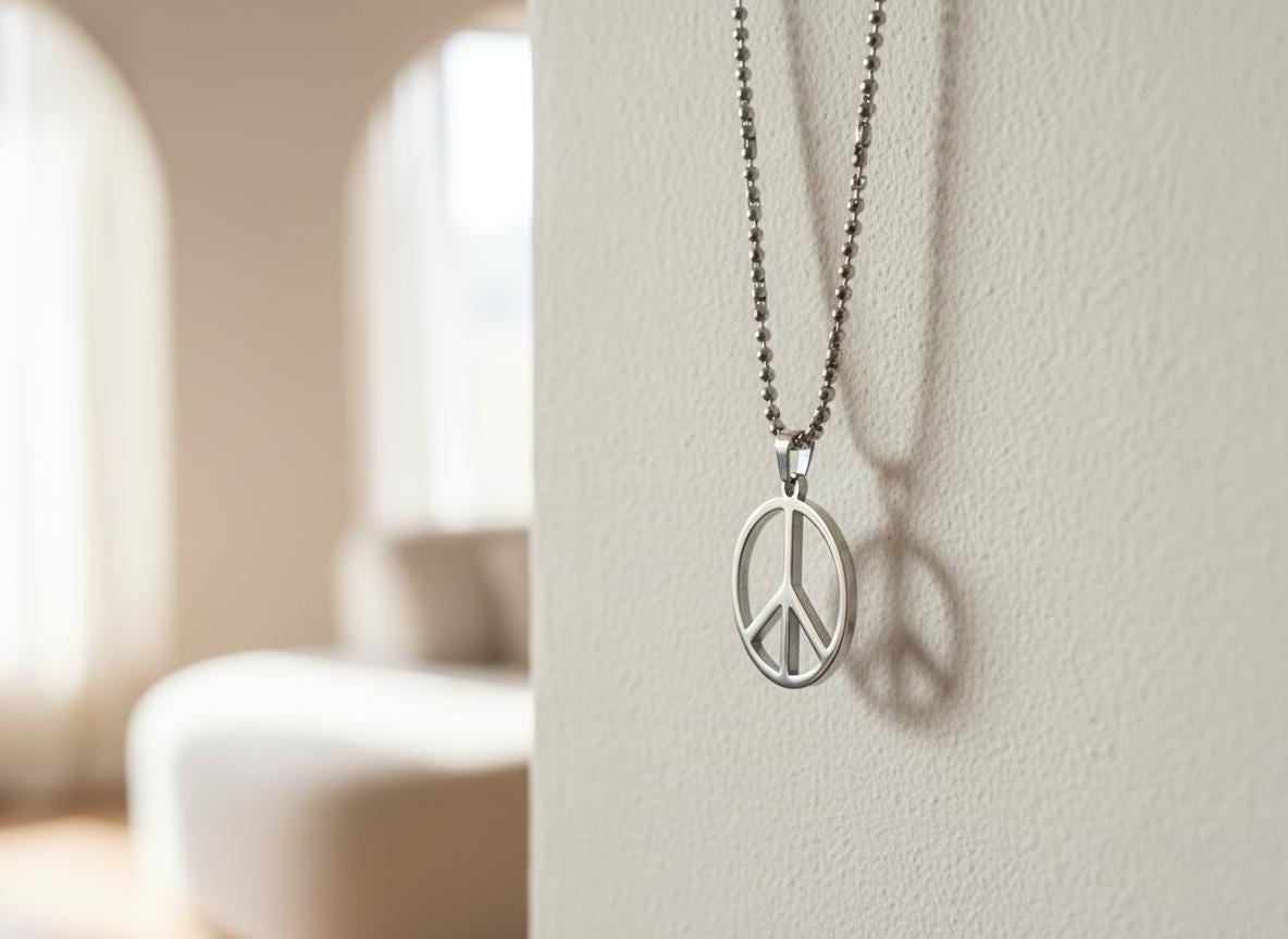 Peace Symbol Mystical Beauty Charm Necklace: Unique Gift For Him or Her, Spiritual Symbols