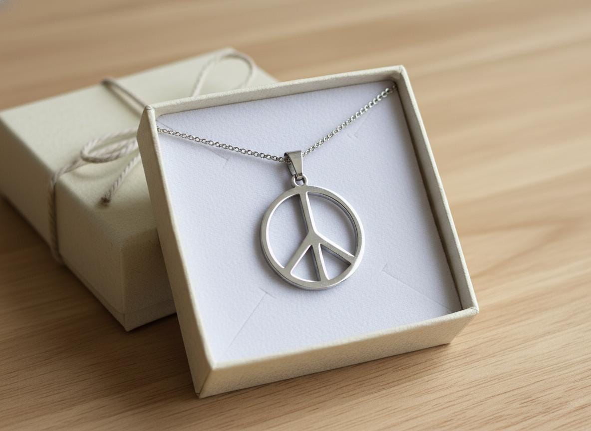 Peace Symbol Mystical Beauty Charm Necklace: Unique Gift For Him or Her, Spiritual Symbols