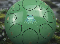 Leaping Frog 8" Steel Tongue Drum - Light Green F Key - Leap of Faith, Journey, Perspective, Shamanic Drum, Ethereal Vibration, Tank Drum