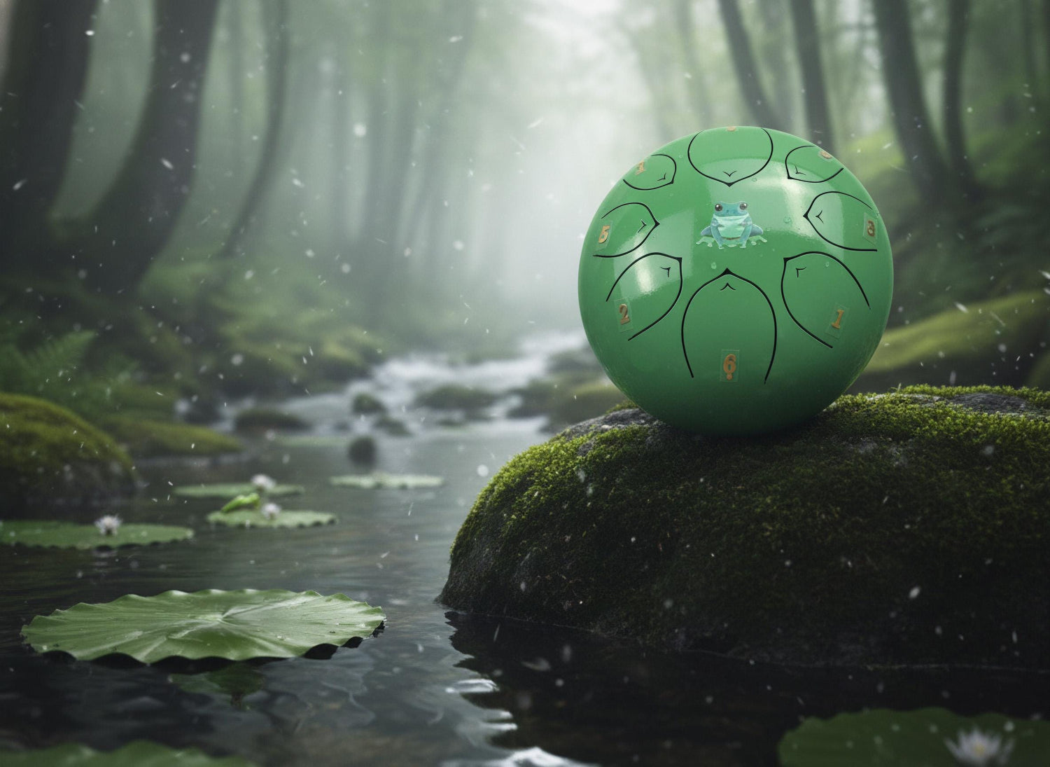 Leaping Frog 8" Steel Tongue Drum - Light Green F Key - Leap of Faith, Journey, Perspective, Shamanic Drum, Ethereal Vibration, Tank Drum