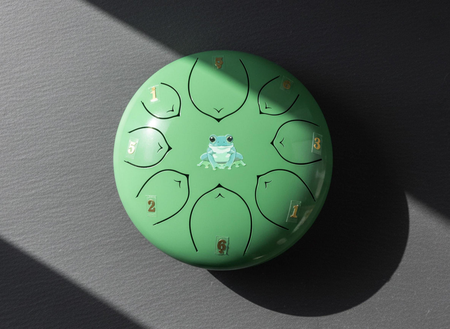 Leaping Frog 8" Steel Tongue Drum - Light Green F Key - Leap of Faith, Journey, Perspective, Shamanic Drum, Ethereal Vibration, Tank Drum