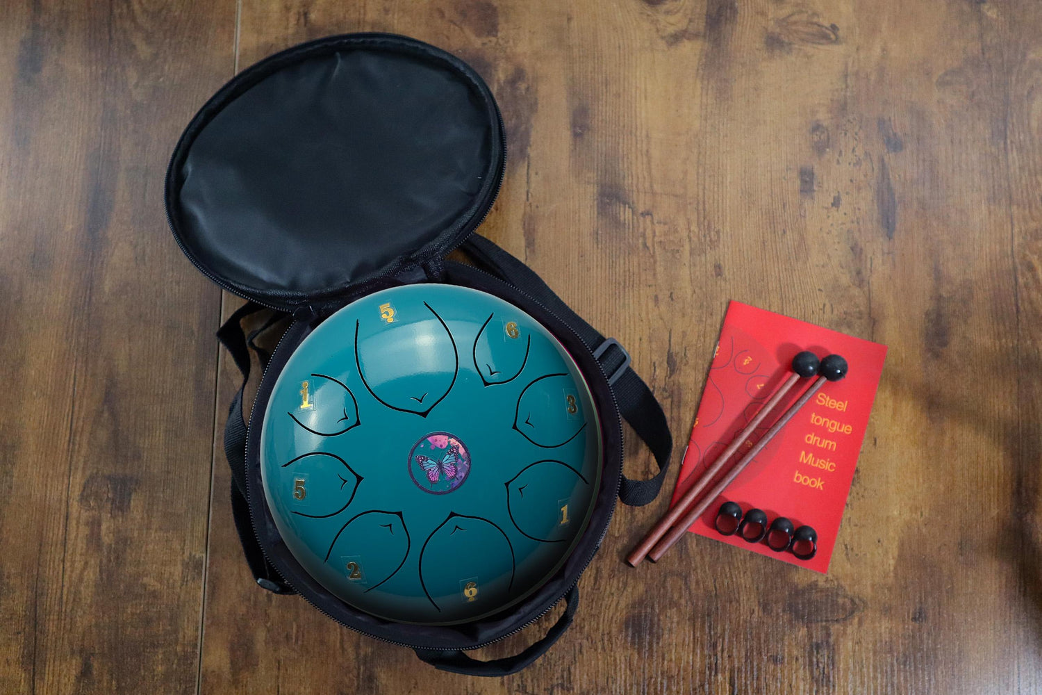 Cosmic Butterfly 8" Steel Tongue Drum - Light Blue F Key - Release, Renewal, and Emergence, Shamanic Drum, Ethereal Vibration, Tank Drum