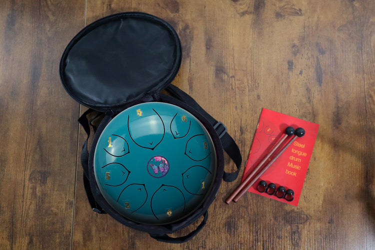 Cosmic Butterfly 8" Steel Tongue Drum - Light Blue F Key - Release, Renewal, and Emergence, Shamanic Drum, Ethereal Vibration, Tank Drum