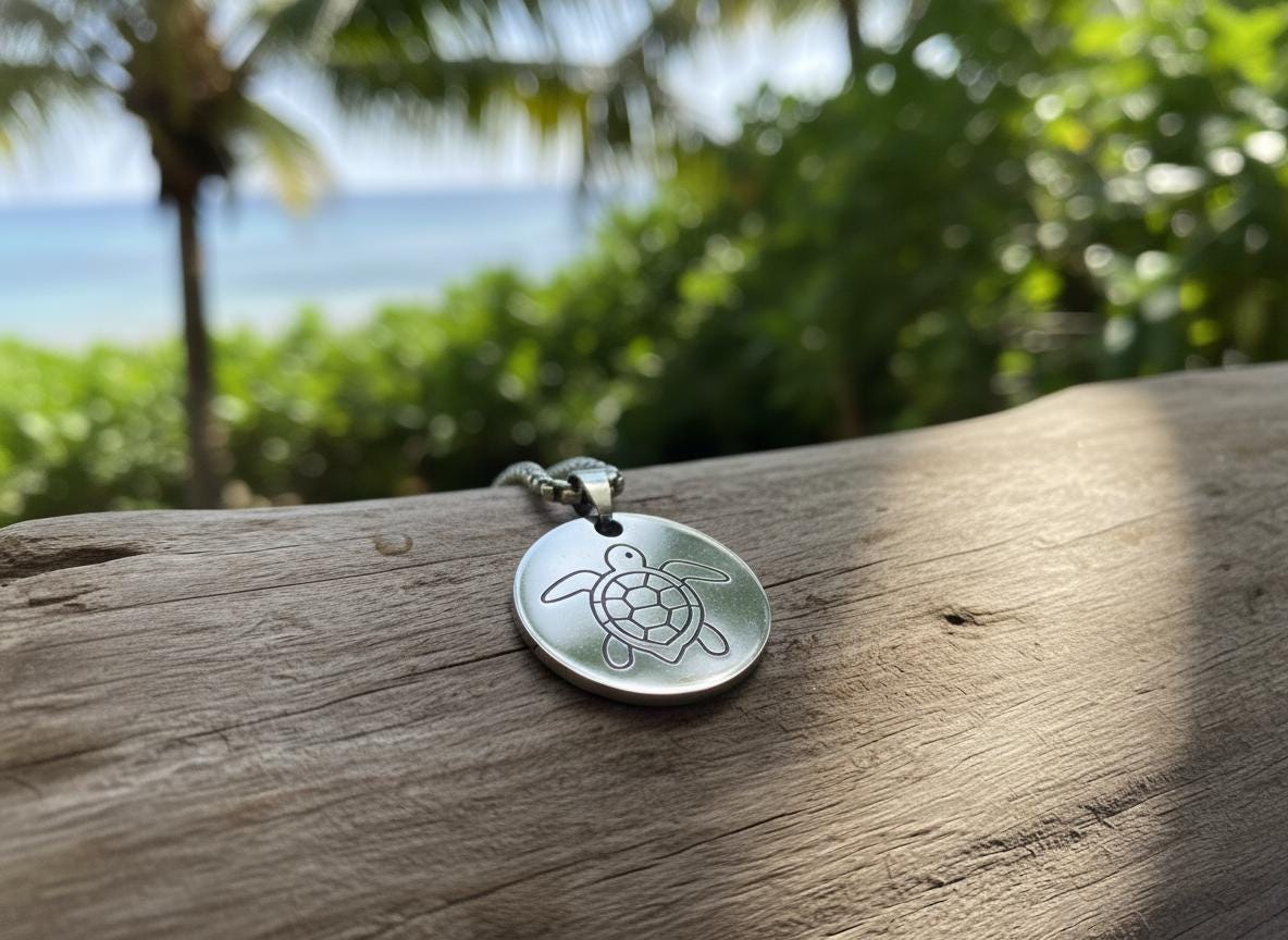 Turtle Power Mystical Beauty Charm Necklace: Unique Gift For Him or Her, Spiritual Symbols