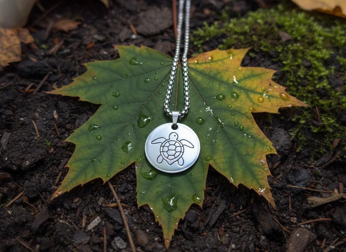 Turtle Power Mystical Beauty Charm Necklace: Unique Gift For Him or Her, Spiritual Symbols