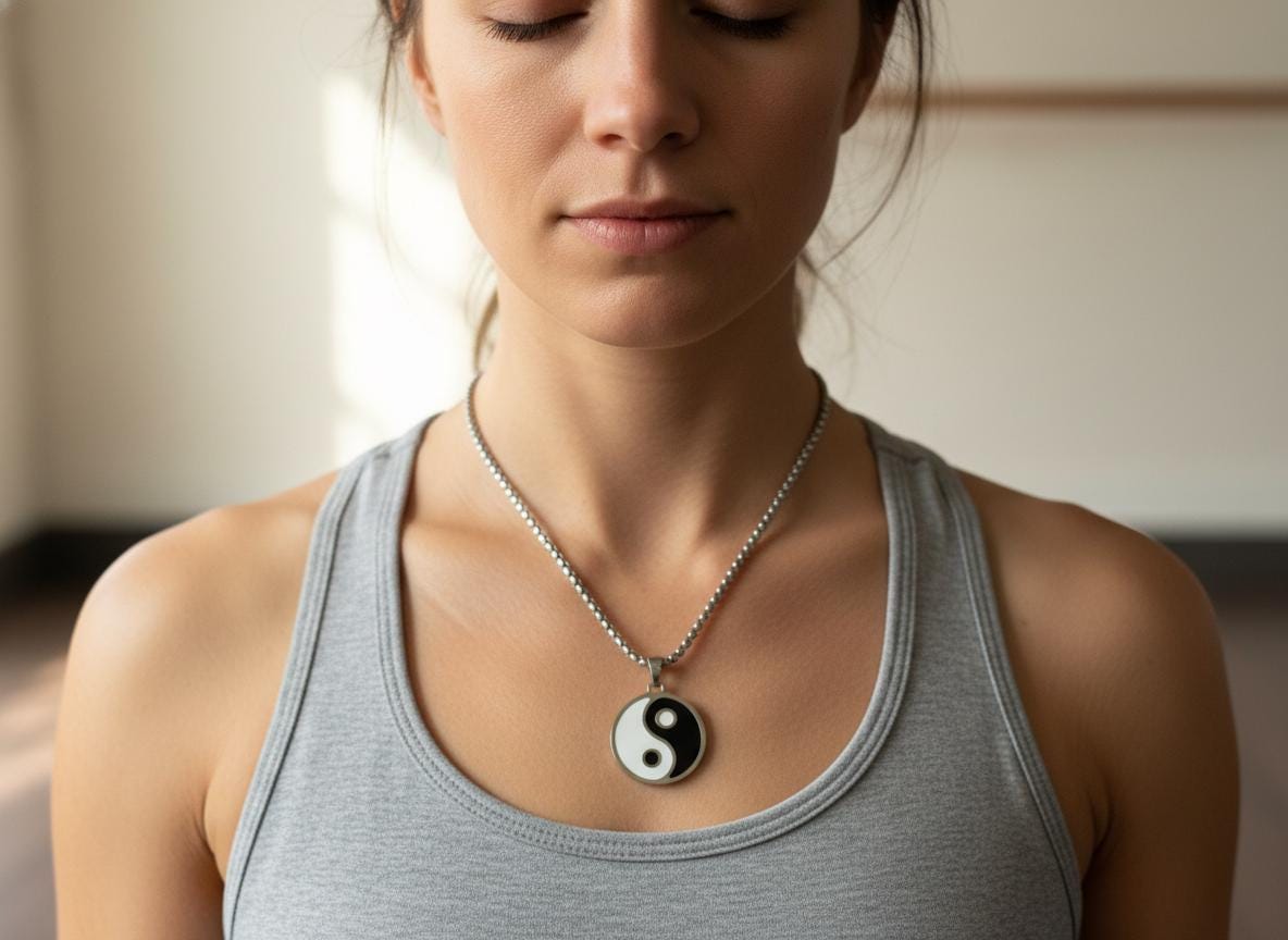 Yin and Yang Eternal Love Mystical Beauty Charm Necklace: Unique Gift For Him or Her, Spiritual Symbols