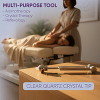 Acupressure Crystal Tip with Essential Oil Application for Tuning Forks - Attachment for Reflexology, Aromatherapy, Cranial Stimulation