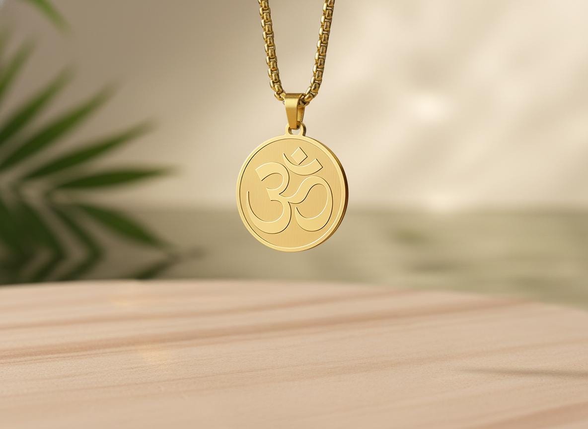 OM Symbol Mystical Beauty Charm Necklace: Unique Gift For Him or Her, Spiritual Symbols