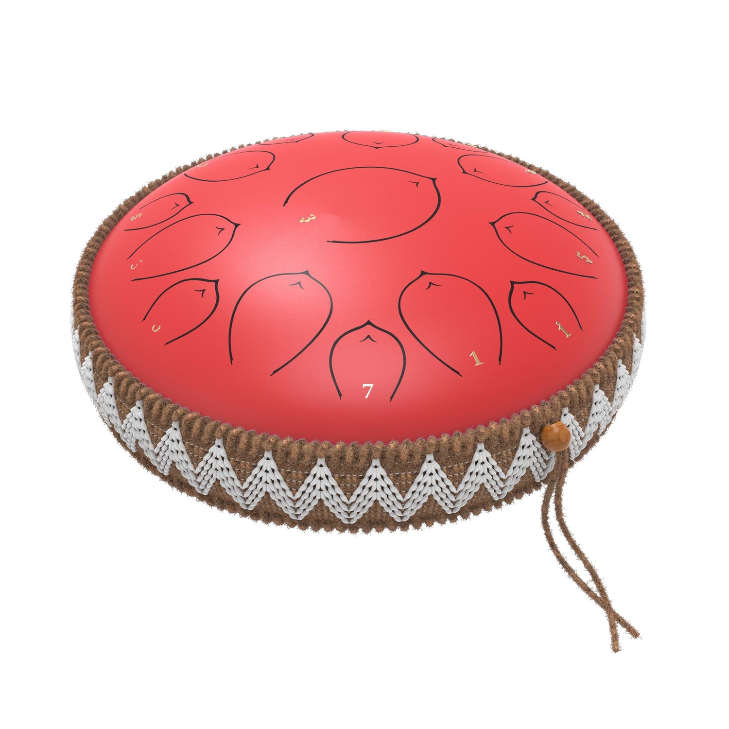 Harmonic Lotus 14" Steel Tongue Drum with Carry Case - 15 Note C Tune