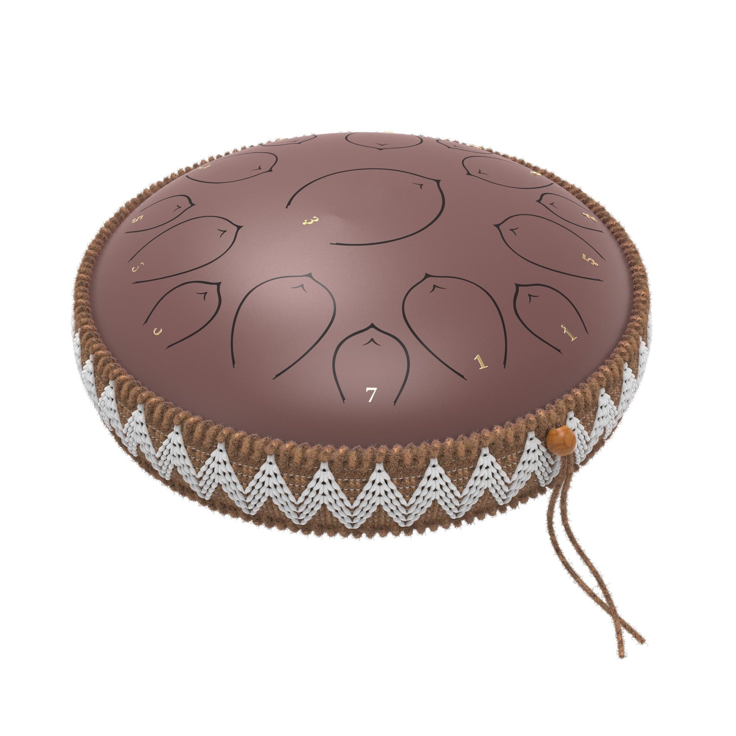Harmonic Lotus 14" Steel Tongue Drum with Carry Case - 15 Note C Tune