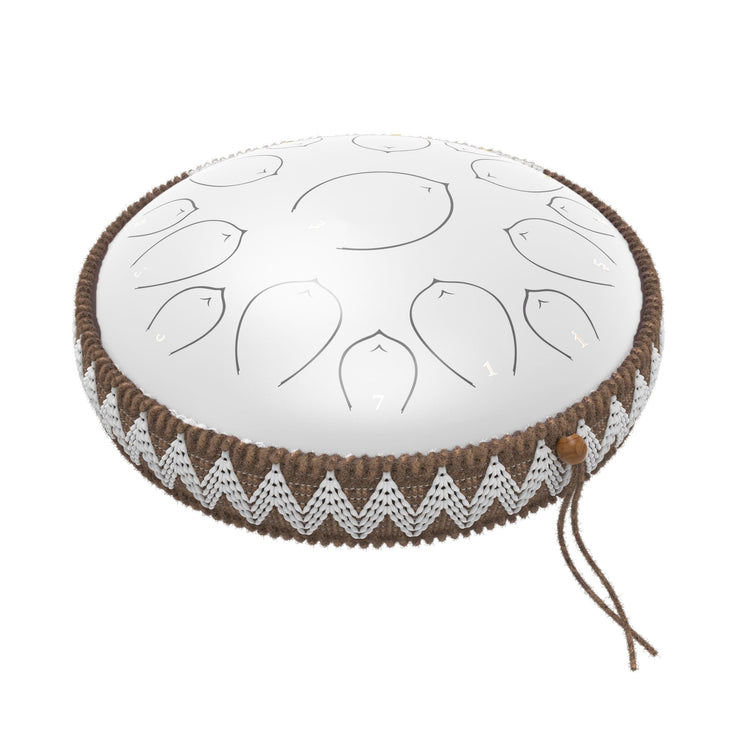 Harmonic Lotus 14" Steel Tongue Drum with Carry Case - 15 Note C Tune