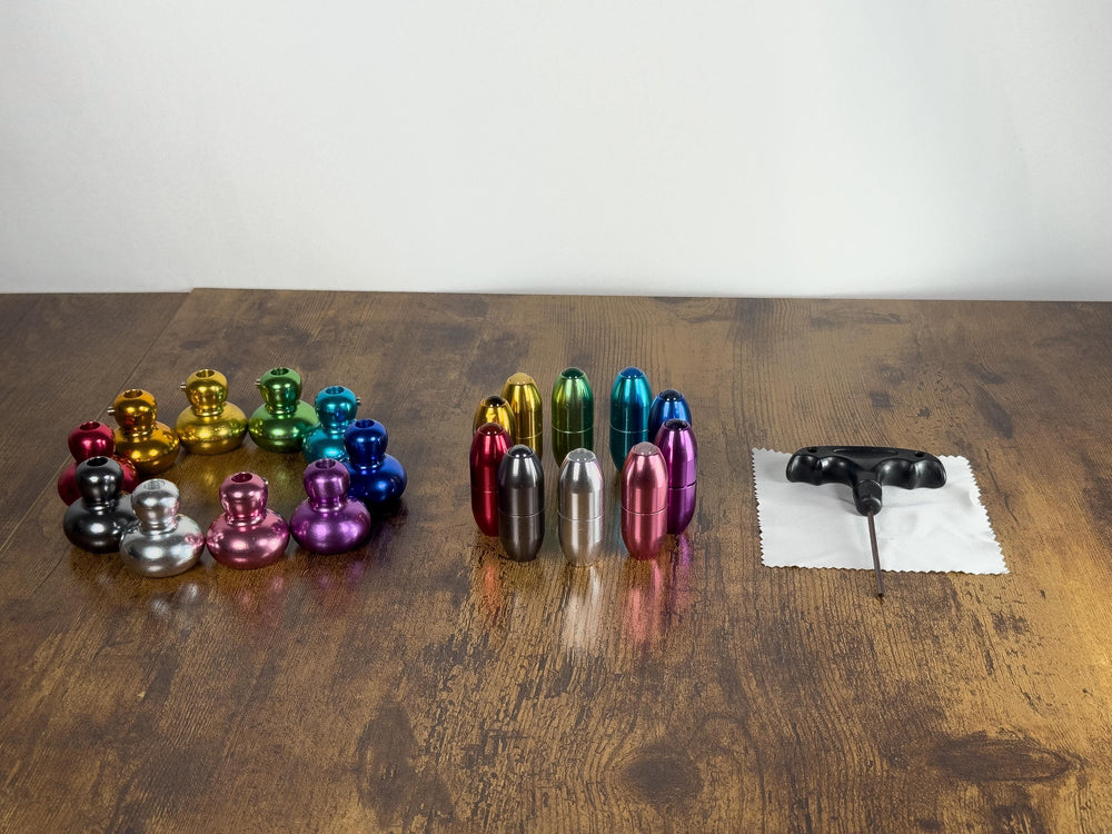 20pc Set - Crystal Handle Extender and Weighted Boot Bundle - Ultra Smooth, Stimulate Meridian Lines and Chakra Centers, Massage