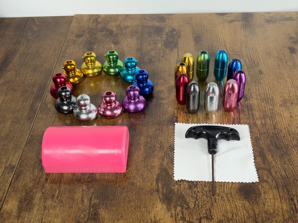 20pc Set - Crystal Handle Extender and Weighted Boot Bundle - Ultra Smooth, Stimulate Meridian Lines and Chakra Centers, Massage
