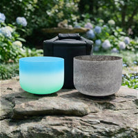 10" Obsidian and 8" Earthly Heaven - Perfect Pitch 432hz - Grounding Obsidian, Tuning Fork, Cushions, Carry Case - Biofield, Sound Vibration