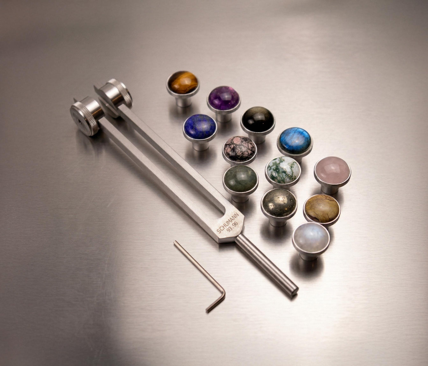 Gem Feet for Tuning Forks - 25mm - Labradorite , Lapis Lazuli, Tree Agate, Amethyst, Golden Obsidian, Tiger Eye - Acupressure