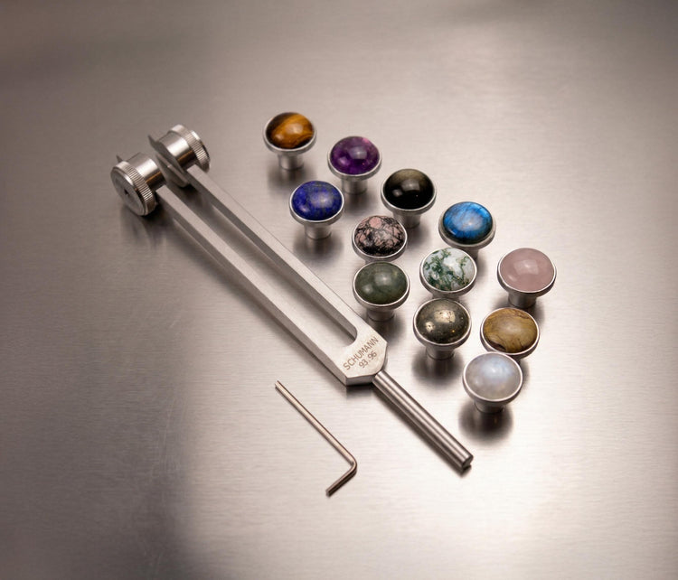 Gem Feet for Tuning Forks - 25mm - Labradorite , Lapis Lazuli, Tree Agate, Amethyst, Golden Obsidian, Tiger Eye - Acupressure