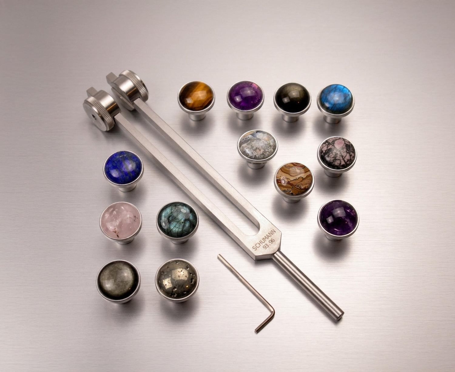 Gem Feet for Tuning Forks - 25mm - Labradorite , Lapis Lazuli, Tree Agate, Amethyst, Golden Obsidian, Tiger Eye - Acupressure