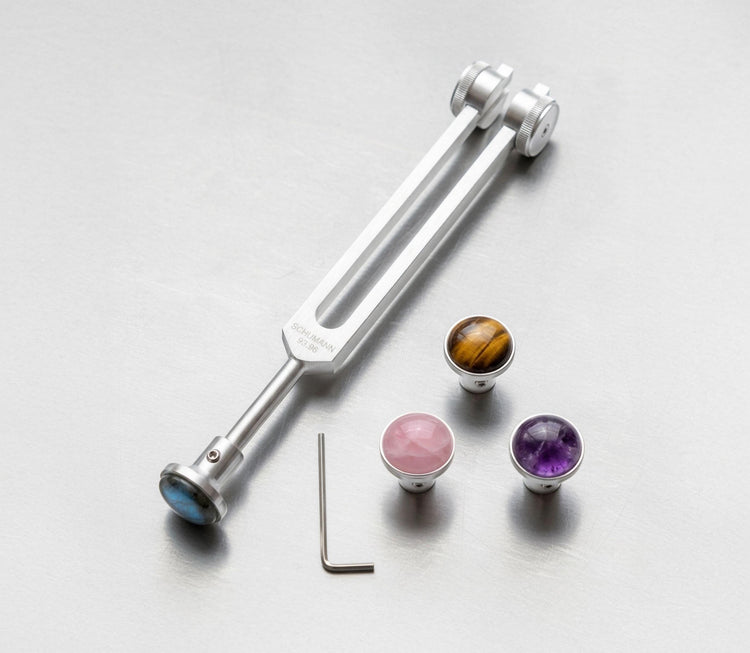 Gem Feet for Tuning Forks - 25mm - Labradorite , Lapis Lazuli, Tree Agate, Amethyst, Golden Obsidian, Tiger Eye - Acupressure