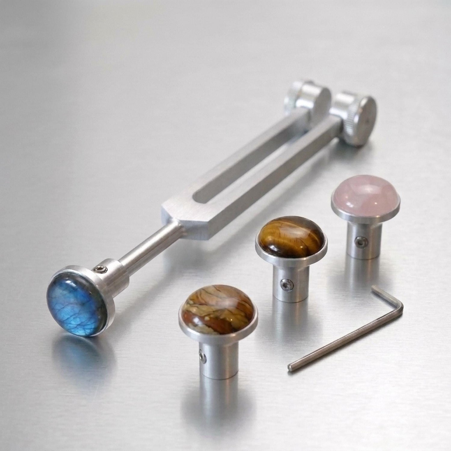 Gem Feet for Tuning Forks - 25mm - Labradorite , Lapis Lazuli, Tree Agate, Amethyst, Golden Obsidian, Tiger Eye - Acupressure