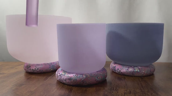 3pc Set - Citrine, Morganite, Amethyst Gemstone Infused - Perfect Pitch 432Hz - Carry Case - Sound Vibration, Biofield