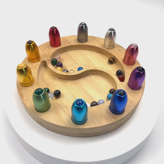 10pc Holder for Crystal Massage Attenuator Handle Set - Holds Gemstone Boots with Tuning Forks Attached for Easy Storage and Retrieval