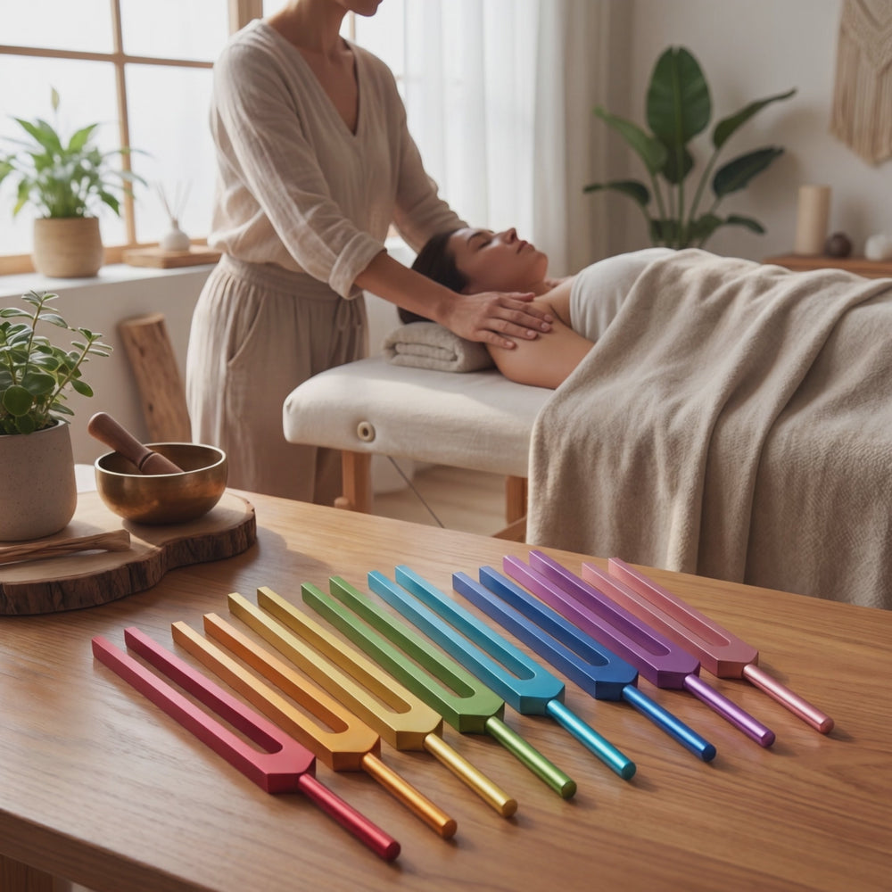 Unweighted Chakra Tuning Fork Demonstration Video