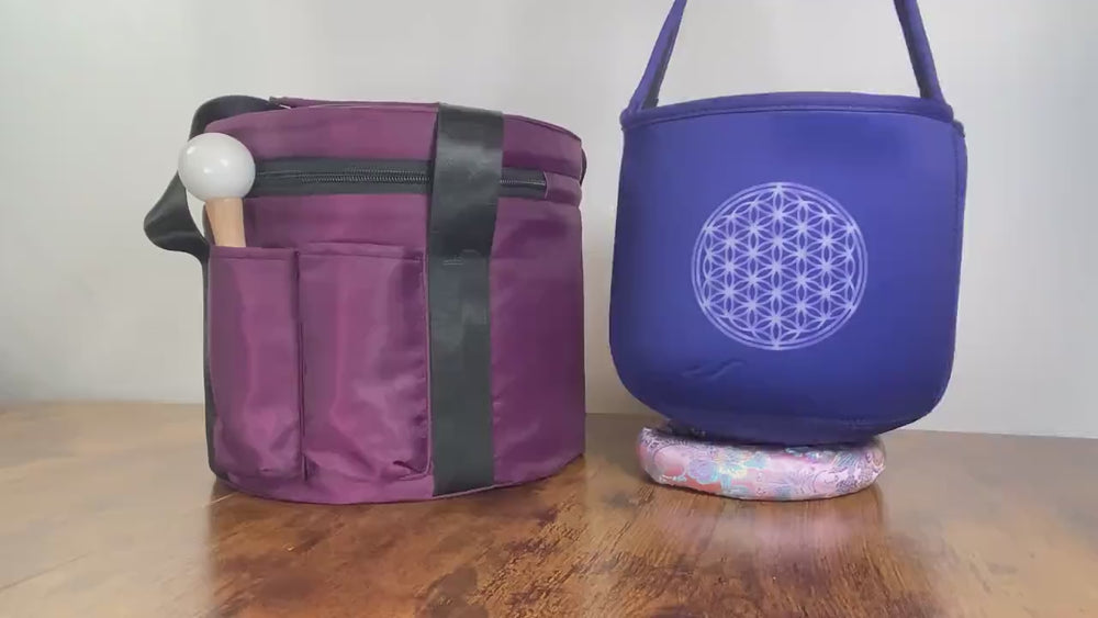 Morganite, Amethyst, Sapphire Gemstone Infused - Perfect Pitch 432Hz - F-Note Heart Chakra Bowls, Carry Bag, Sound Vibration, Gift For Her