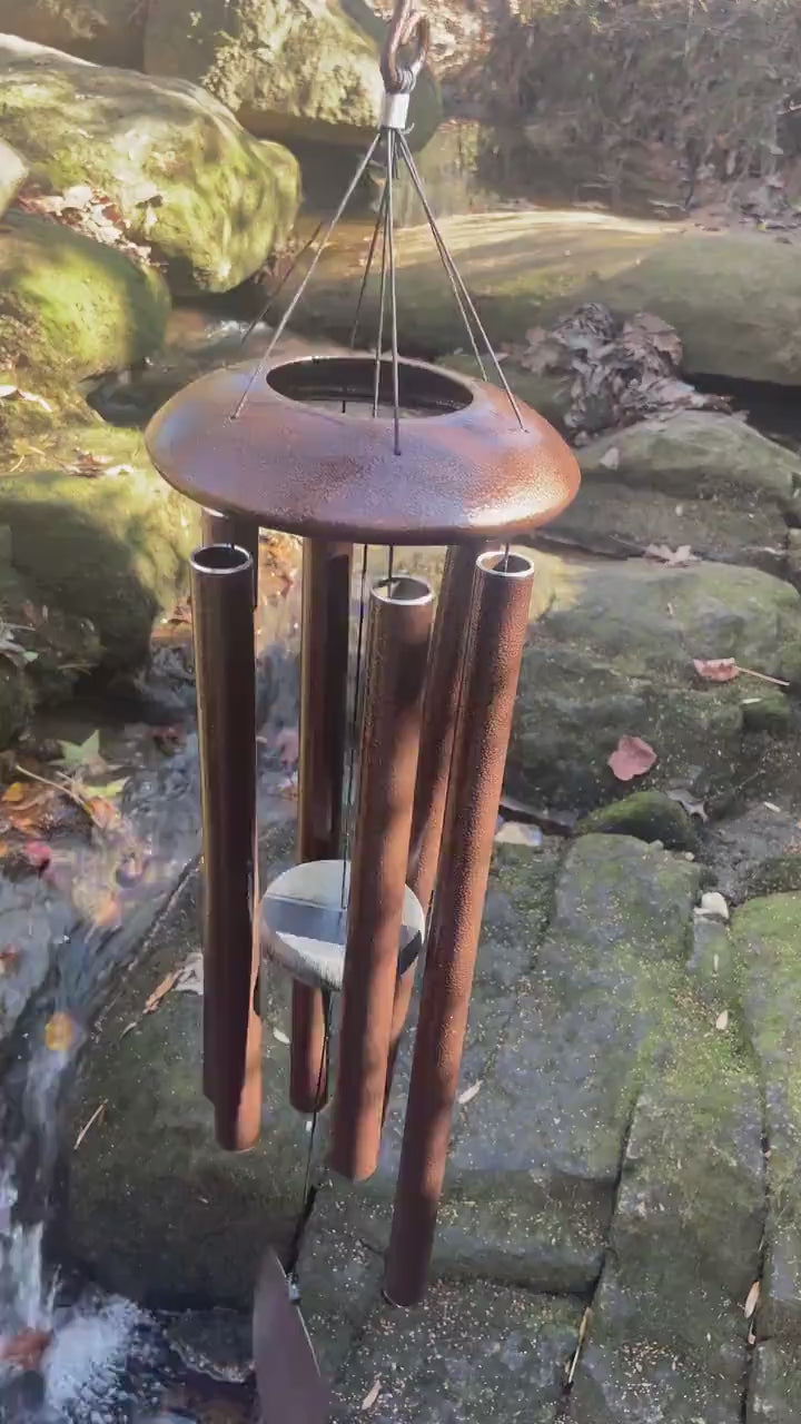 Soothing Wind Chime Set - 36 Deep - E Major - Natural Melodies Played By The Wind, Adjustable Bell For Different Scales, Sound Healing