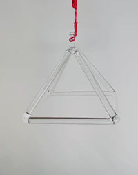 Clear Quartz Crystal Singing Pyramid - 3 Inch - 5 Inch - Sound Healing Musical Instrument With Crystal Striker And Padded Carry Case