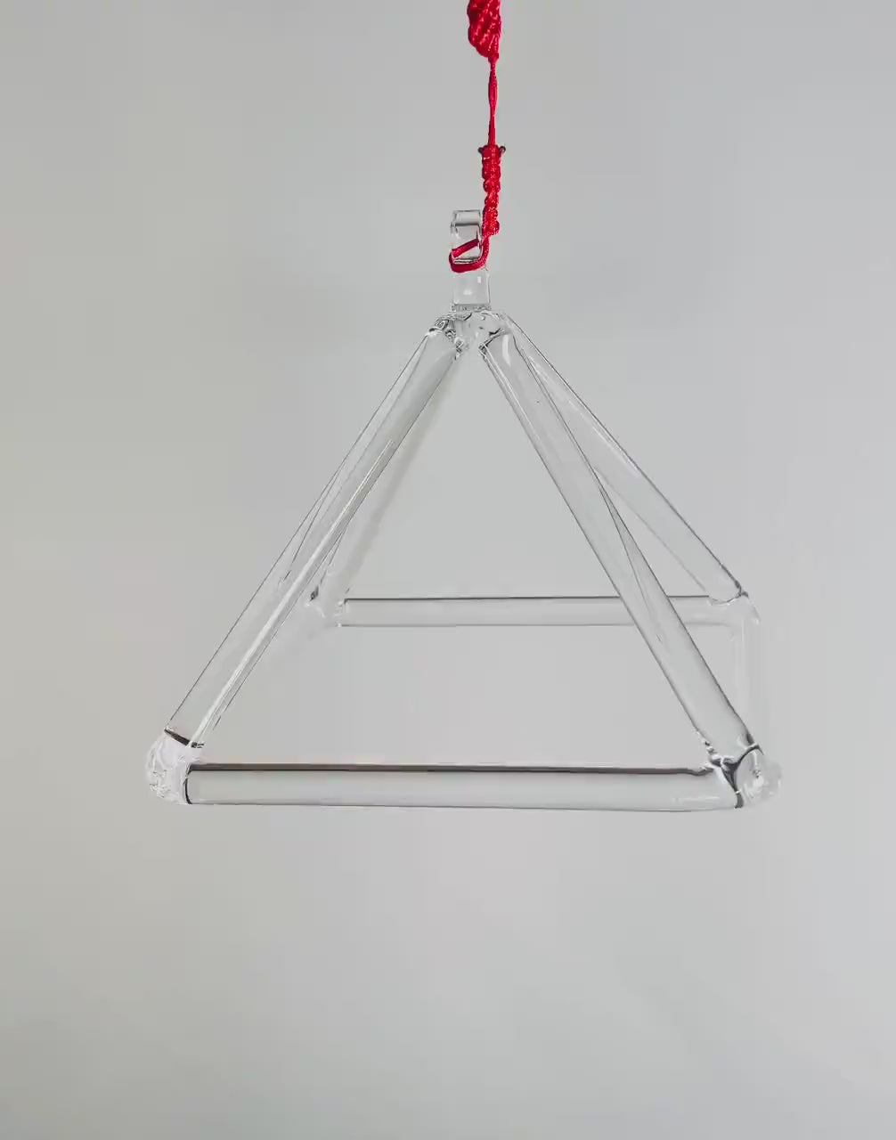 Clear Quartz Crystal Singing Pyramid - 3 Inch - 5 Inch - Sound Healing Musical Instrument With Crystal Striker And Padded Carry Case