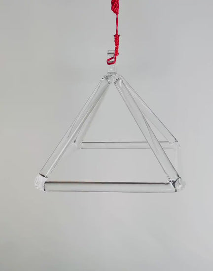 6” Clear Quartz Crystal Singing Pyramid Sound Healing Musical Instrument With Crystal Striker And Padded Carry Case