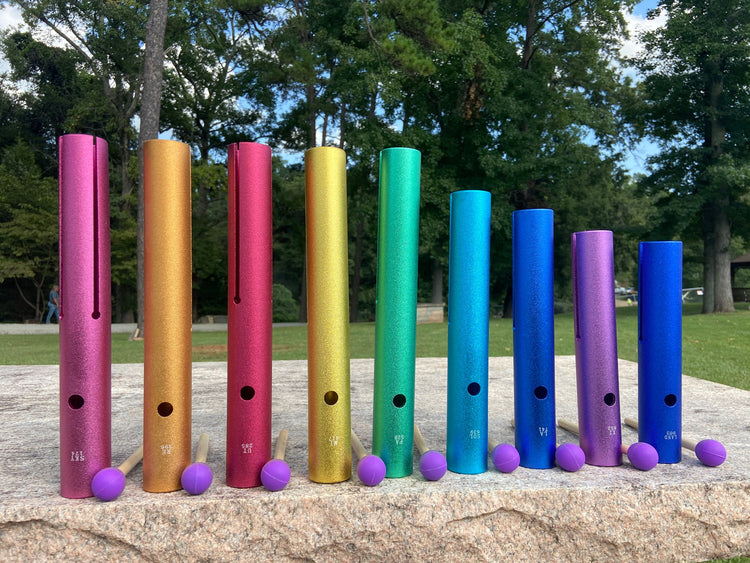 Solfeggio Tubes - Full Set Of 9 Frequencies For Vibration, Strikers