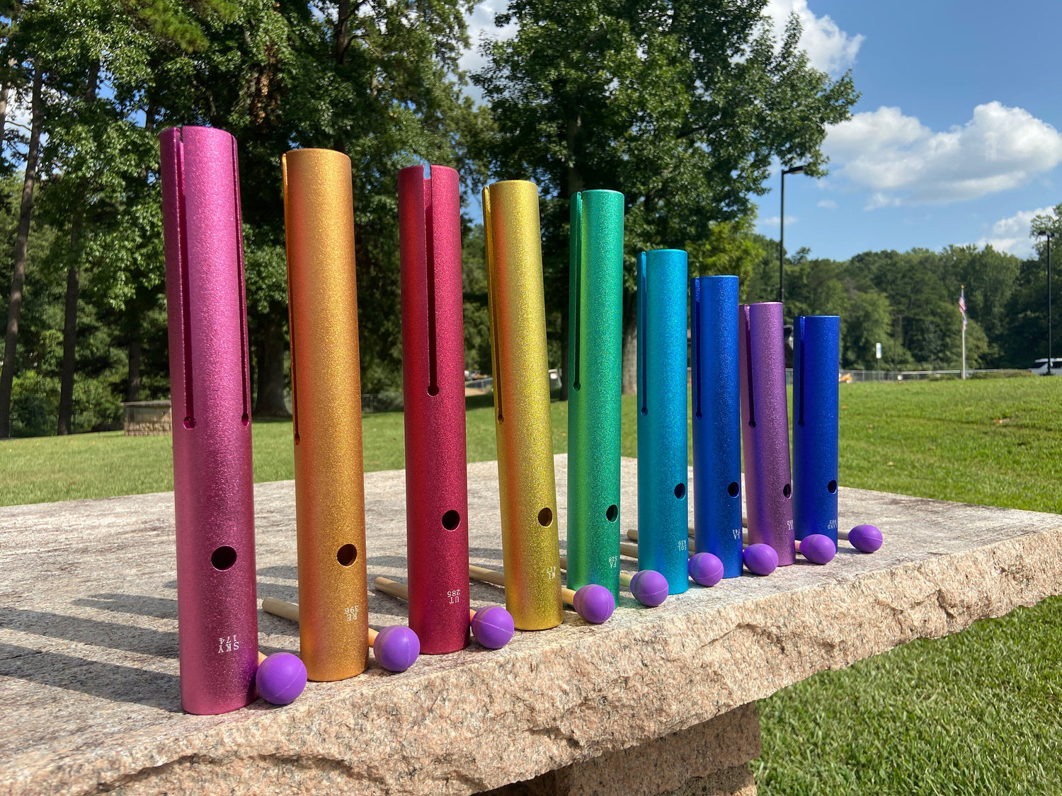 Solfeggio Tubes - Full Set Of 9 Frequencies For Vibration, Strikers