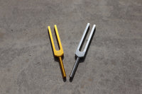 432 Hz and 528 Hz Silver And Gold Unweighted Tuning Forks for Vibration