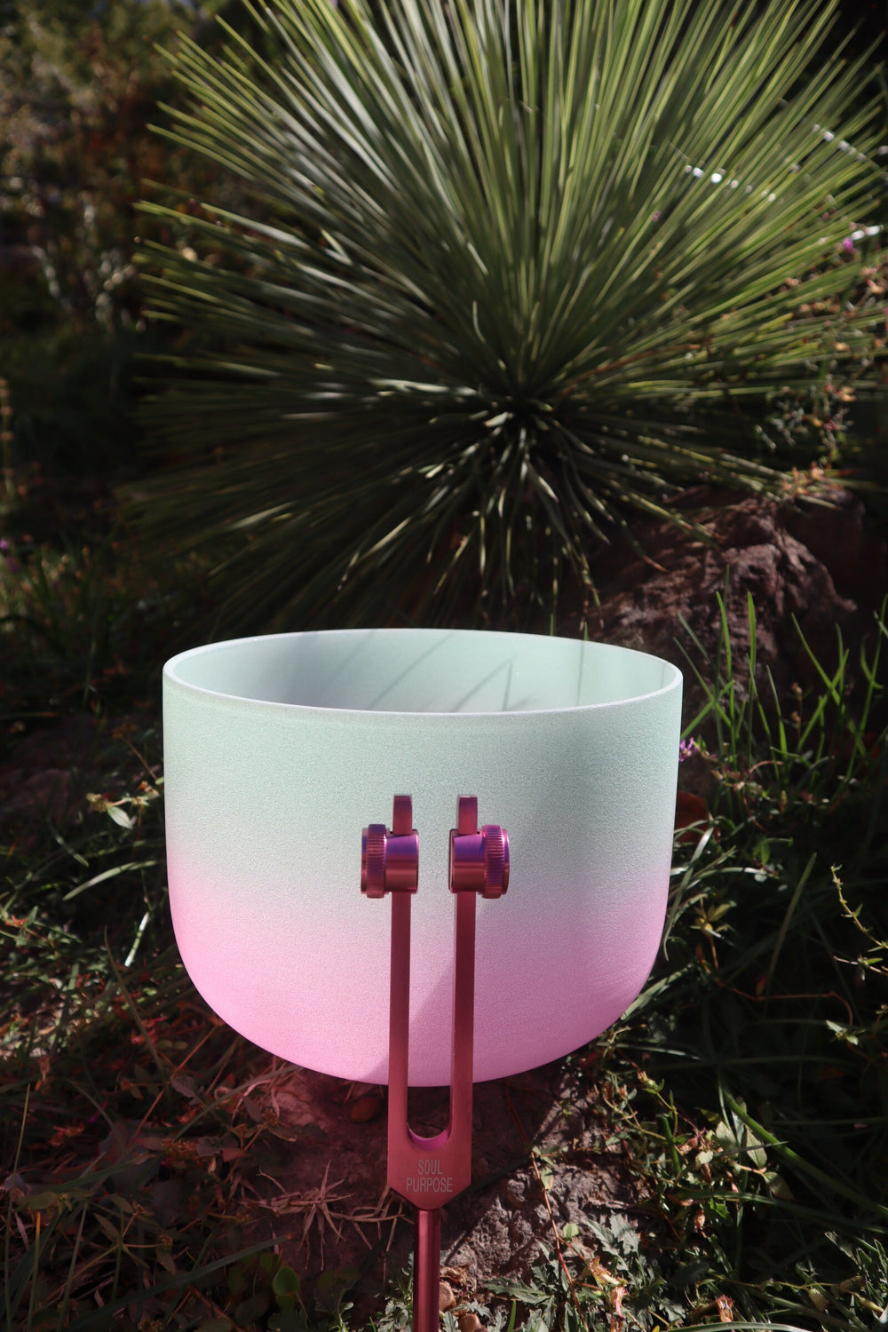 Merkaba Tuning Fork And High Vibration Heart Chakra 8" Crystal Singing Bowl 432HZ F-Note w/ Bag Bundle, Gift For Her