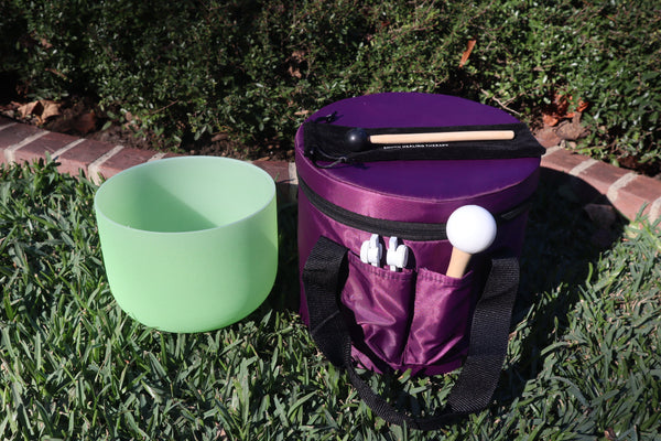 Iridescent Light 8" Singing Bowl - 432 Hz 99.99% Quartz Crystal Singing Bowl, Cushion, And Mallet