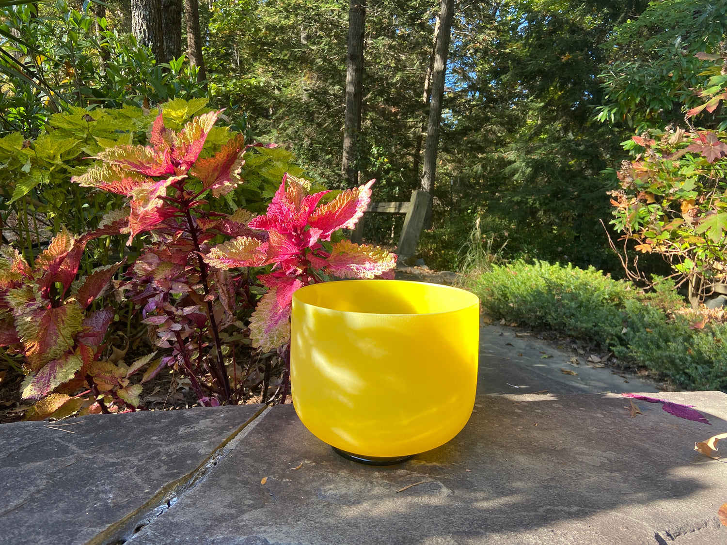 432Hz 8” Solar Plexus Chakra E Note 99.9% Quartz Crystal Singing Bowl - 5 Cents Perfect Pitch - Frosted Yellow, O-Ring, Mallet