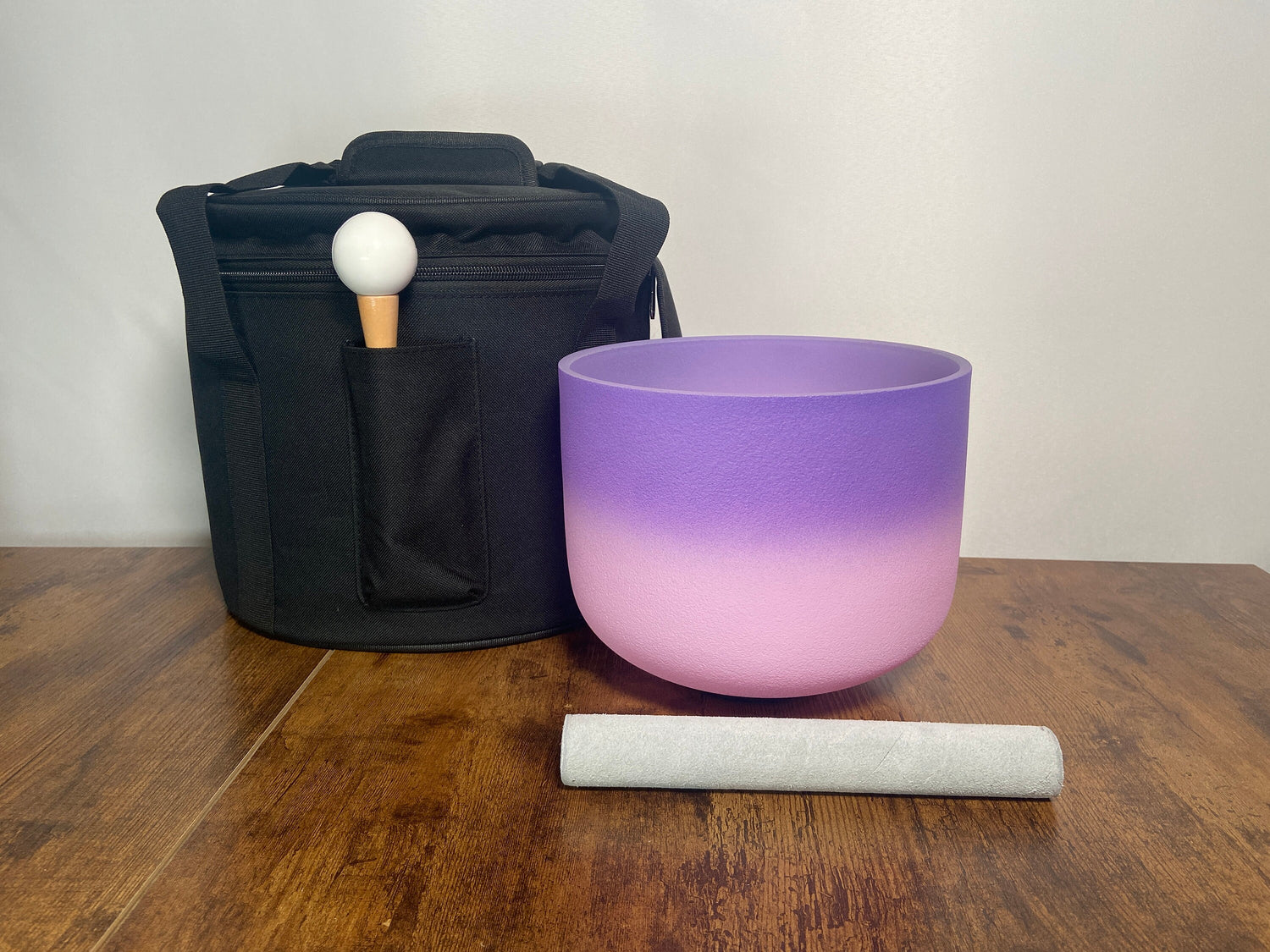 High Vibrational Crown Chakra 8" Crystal Singing Bowl 432HZ B-Note w/ Bag Bundle, Gift For Her